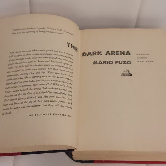 Mario Puzo The Dark Arena 1955 1st Edition 1st Printing Random House Hardcover - Picture 5 of 10